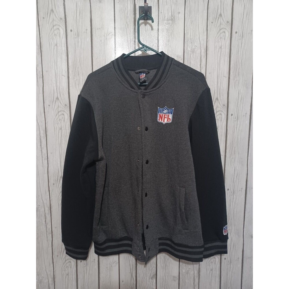 Official NFL Bomber Jacket Shield Logo Medium Gray NFL Team Apparel New $130MSRP
